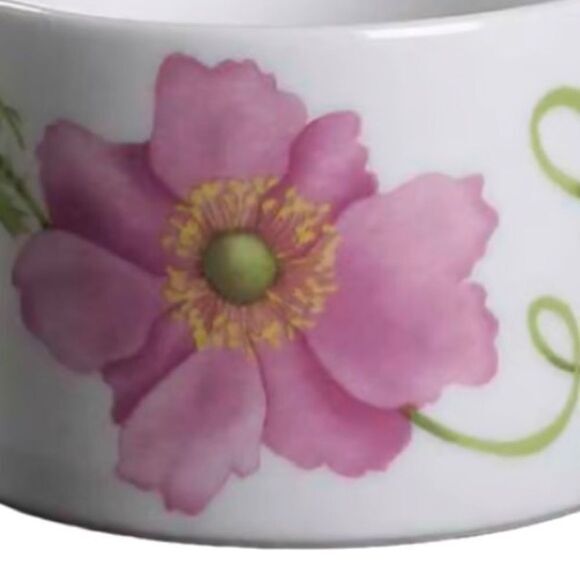 Lyrical Blooms by WESTBURY‎ COURT Stacy Hasse Anemone Porcelain Flat Cup 2 1/4” - Picture 2 of 5